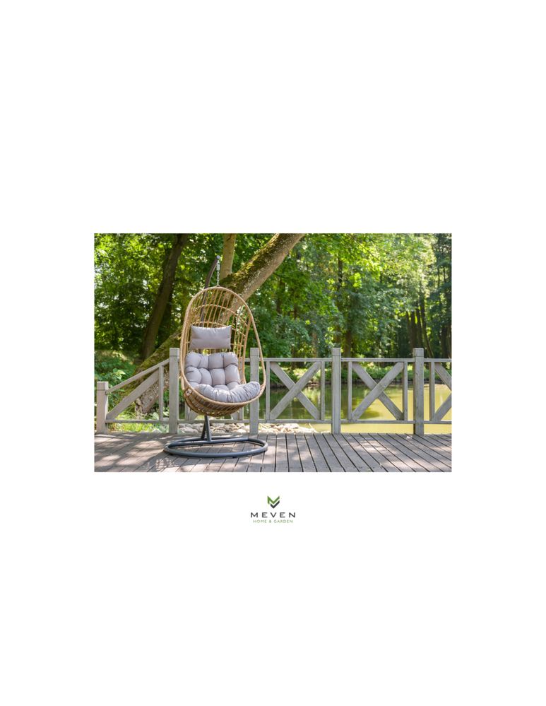 Beżowy Fotel Podwieszany JARDIN