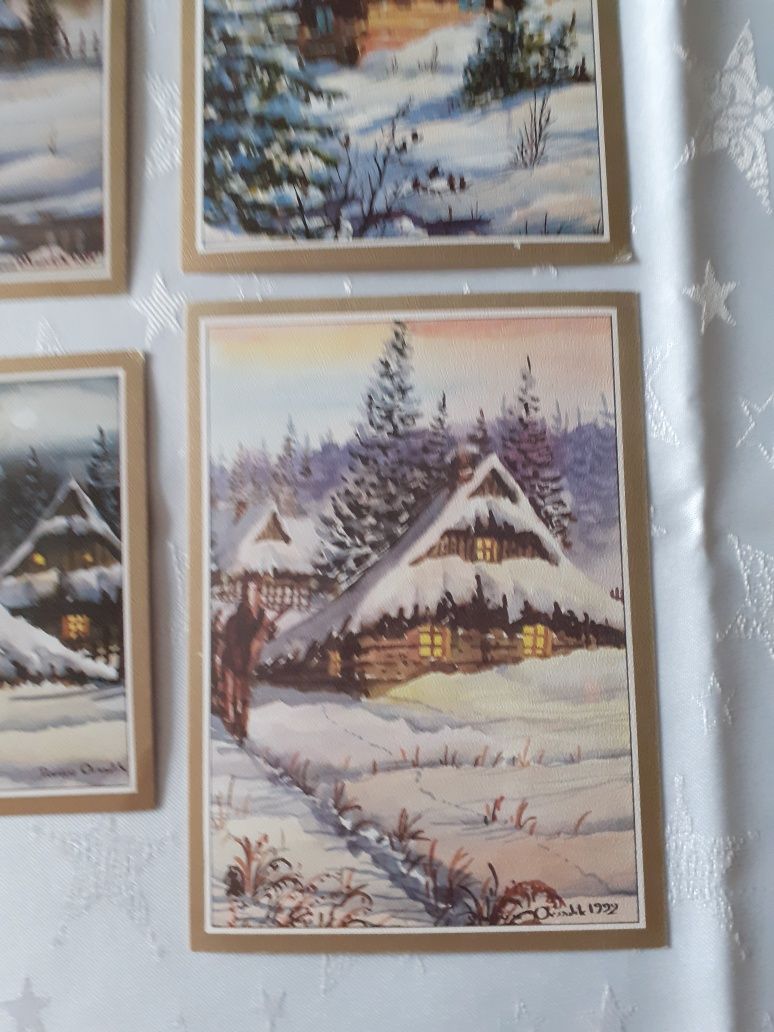 Pocztówki  akwarele Dariusza Orszulika lata 90 kolekcjonerskie