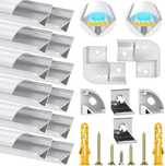 Chesbung profil LED aluminiowy V 1m 12 szt. z mleczną osłoną