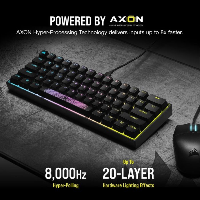 Teclado Mecânico CORSAIR K65 MINI 60% - RGB