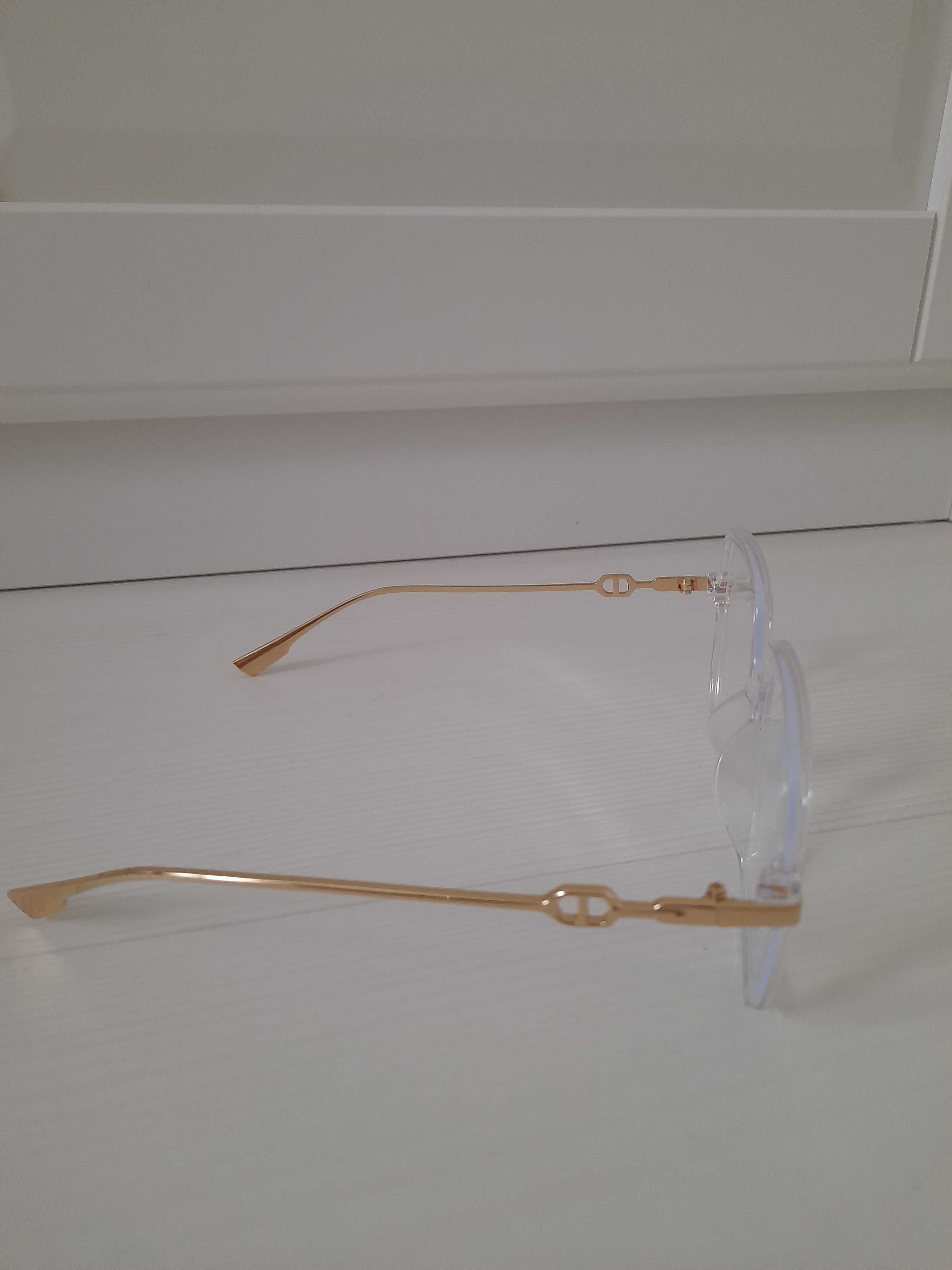 Oprawki okulary damskie kwadratowe transparentne jak Cristian Dior
