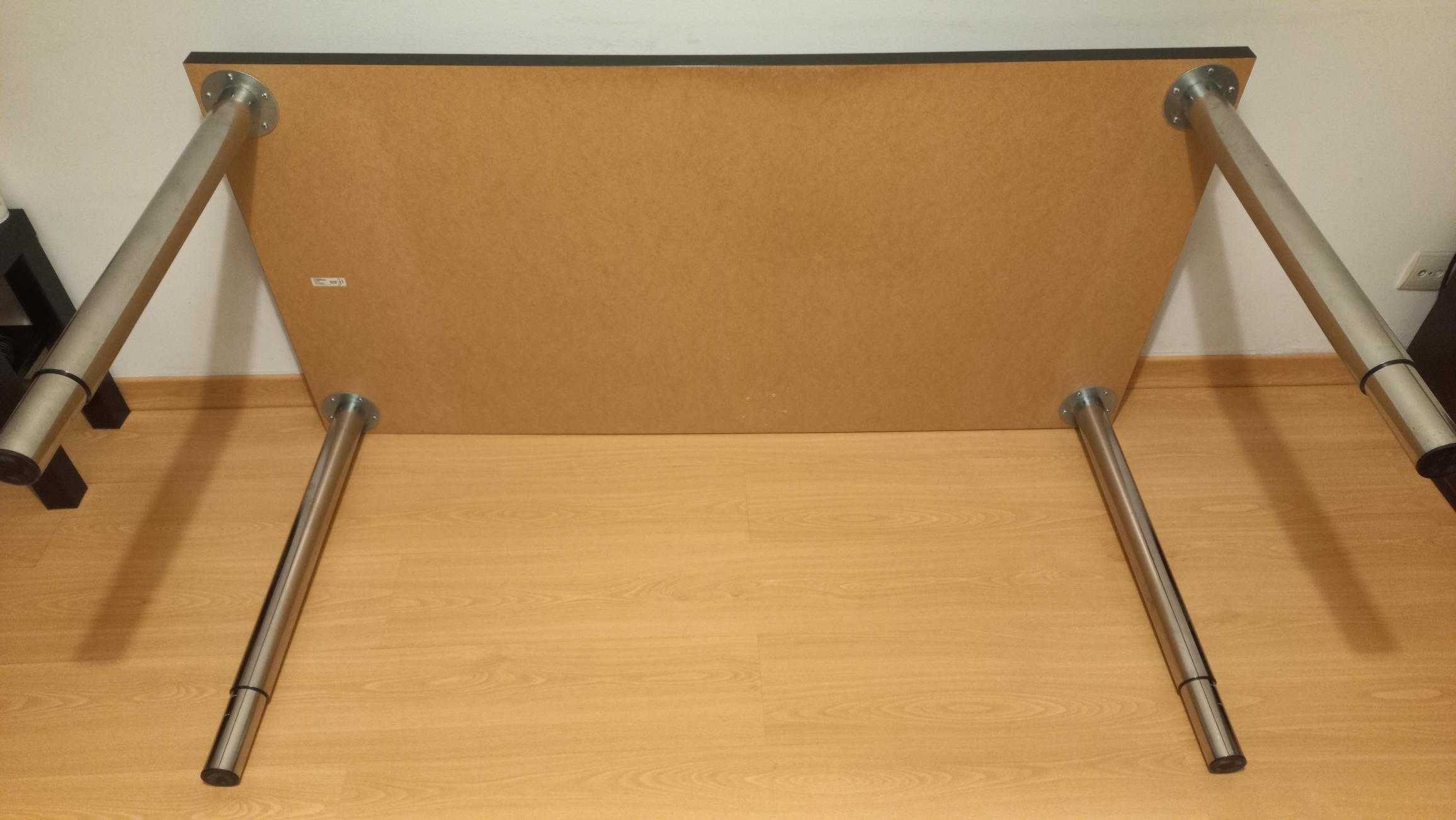 secretaria ajustavel em altura 150x75 pernas inox
