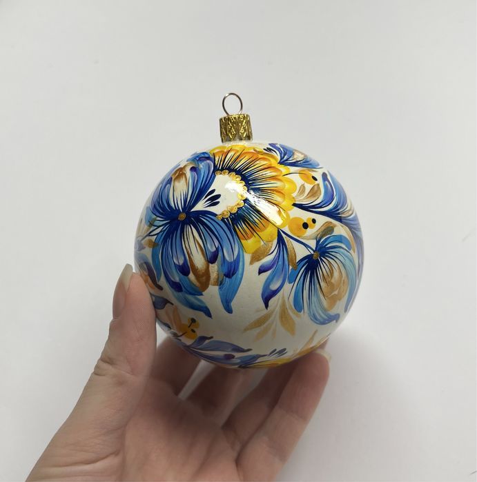 Іграшки новорічні петриківський розпис