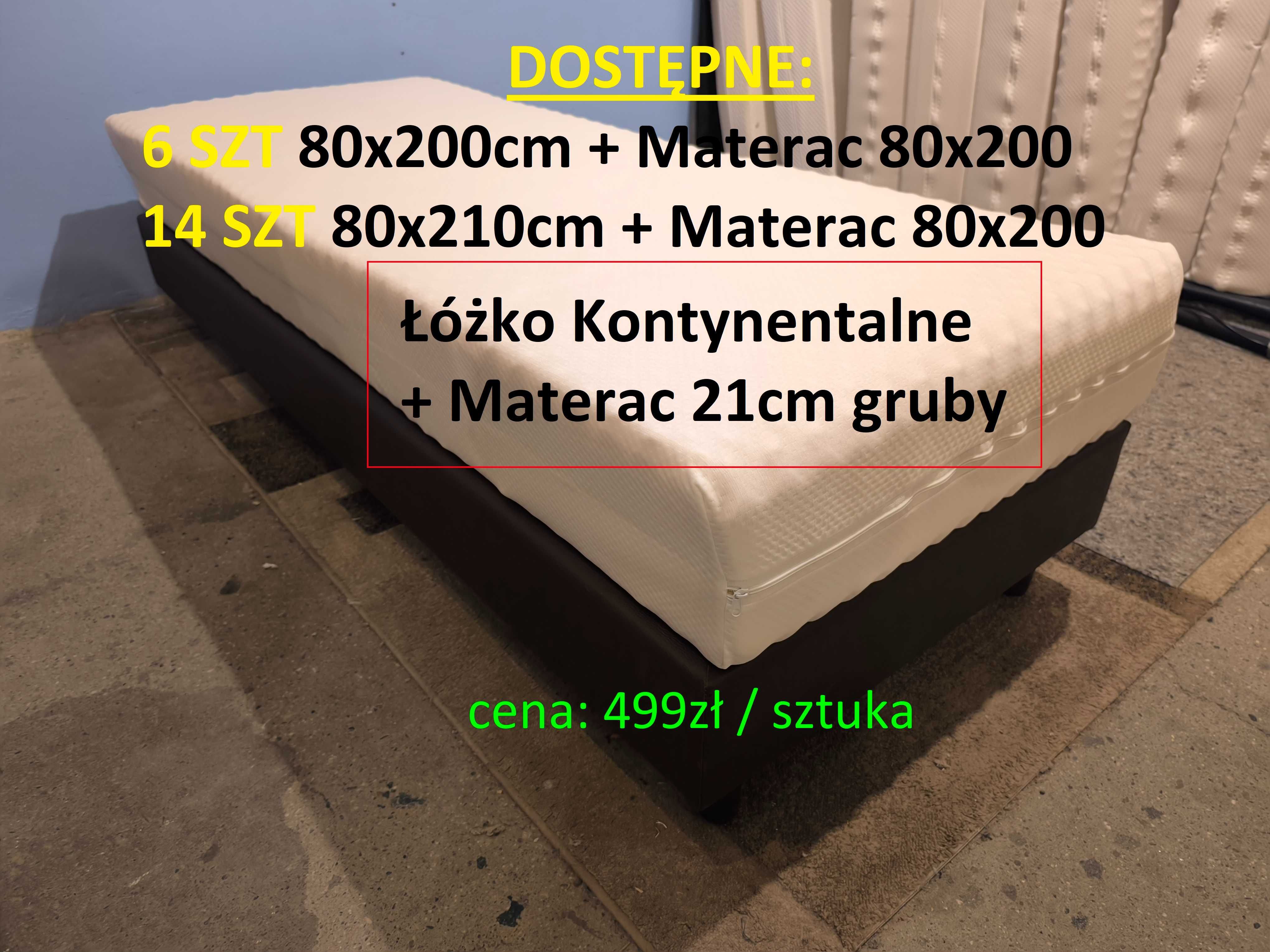 Dostępne 20 sztuk Łóżka Łóżko 80x200 80x210 z Materacem Kontynentalne