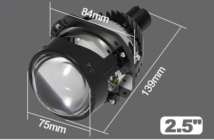 BI-LED линзы 24v  3" 2.5" 2" 1.8" светодиодные линзы 24в
