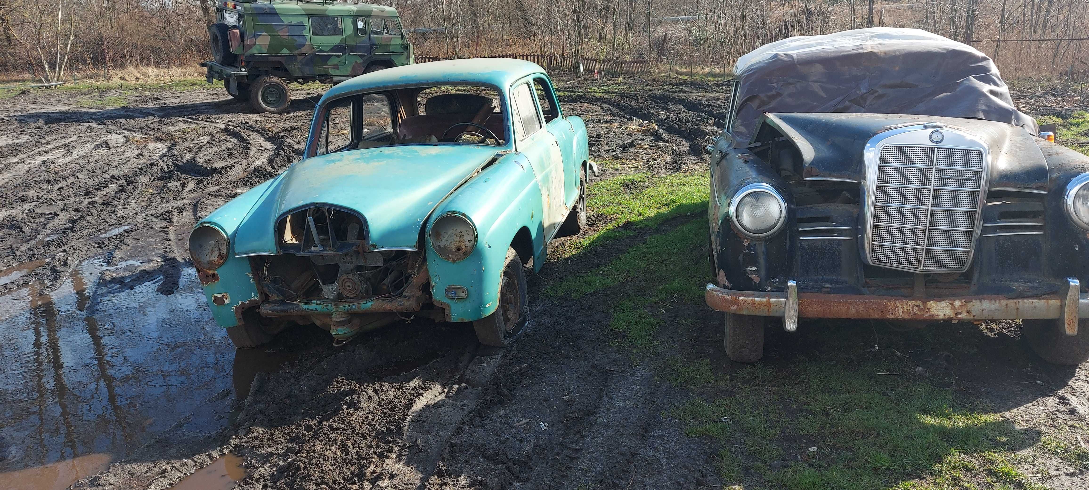 Mercedes 180 Ponton 1957 OC Kubuś białe tablice drugi gratis