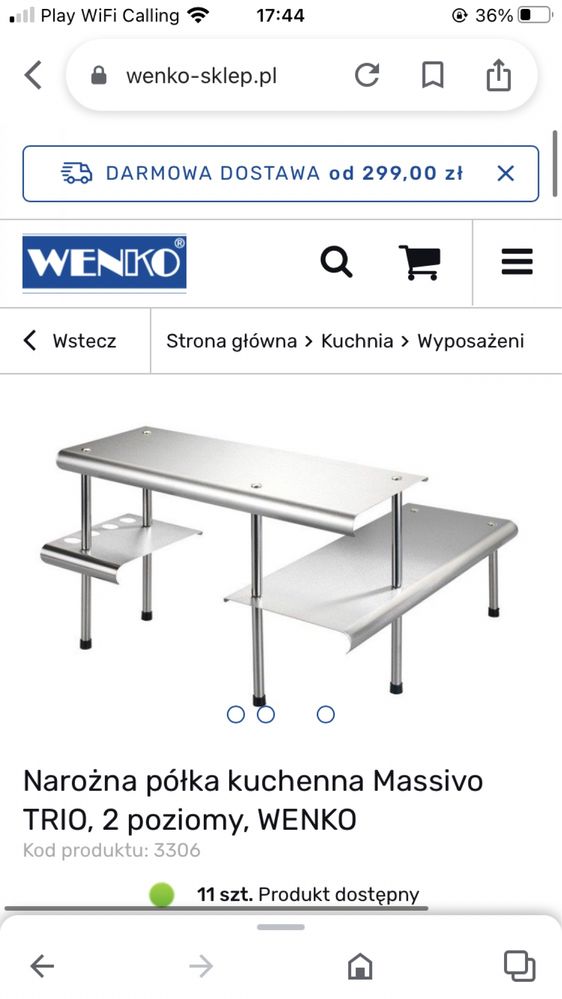 Poleczki metalowe WENKO