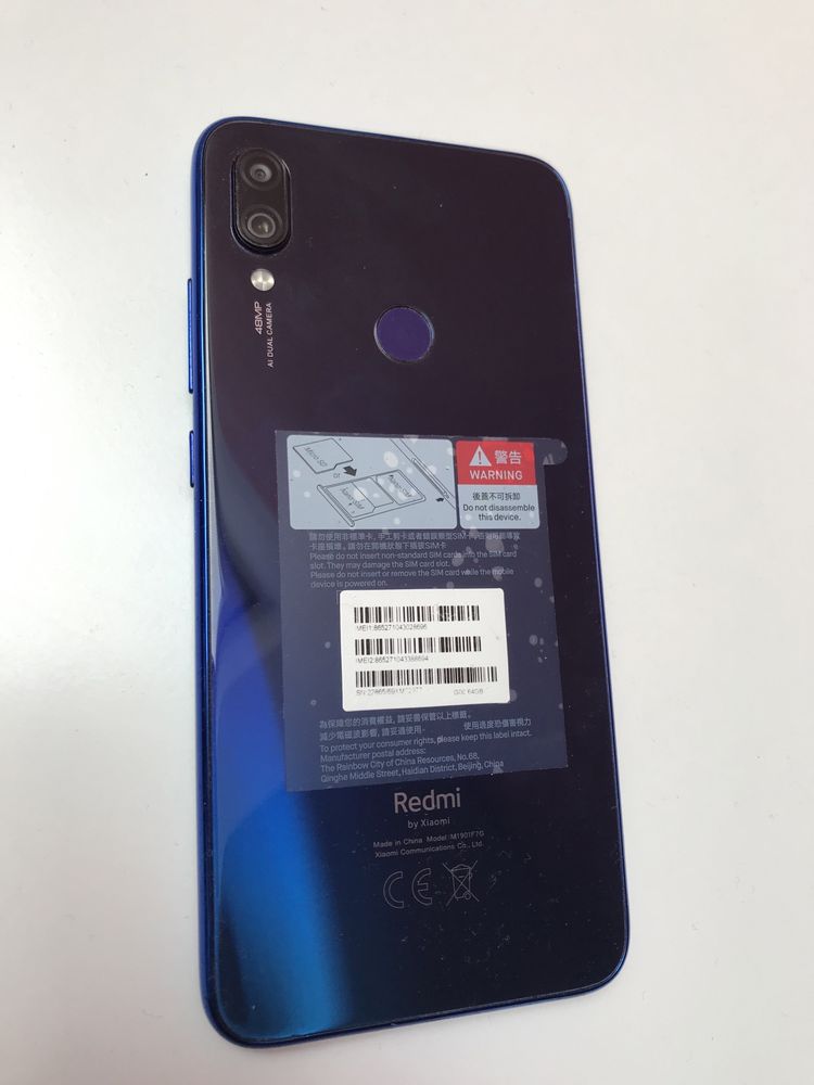 Telefon xiaomi redmi note 7 4 GB/ 64 GB niebieski