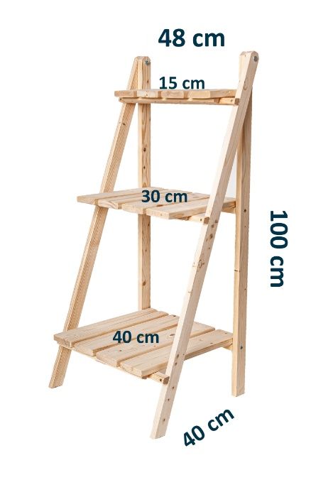 regał kwietnik drabinka stojak na kwiaty kaskada drabina drewniany