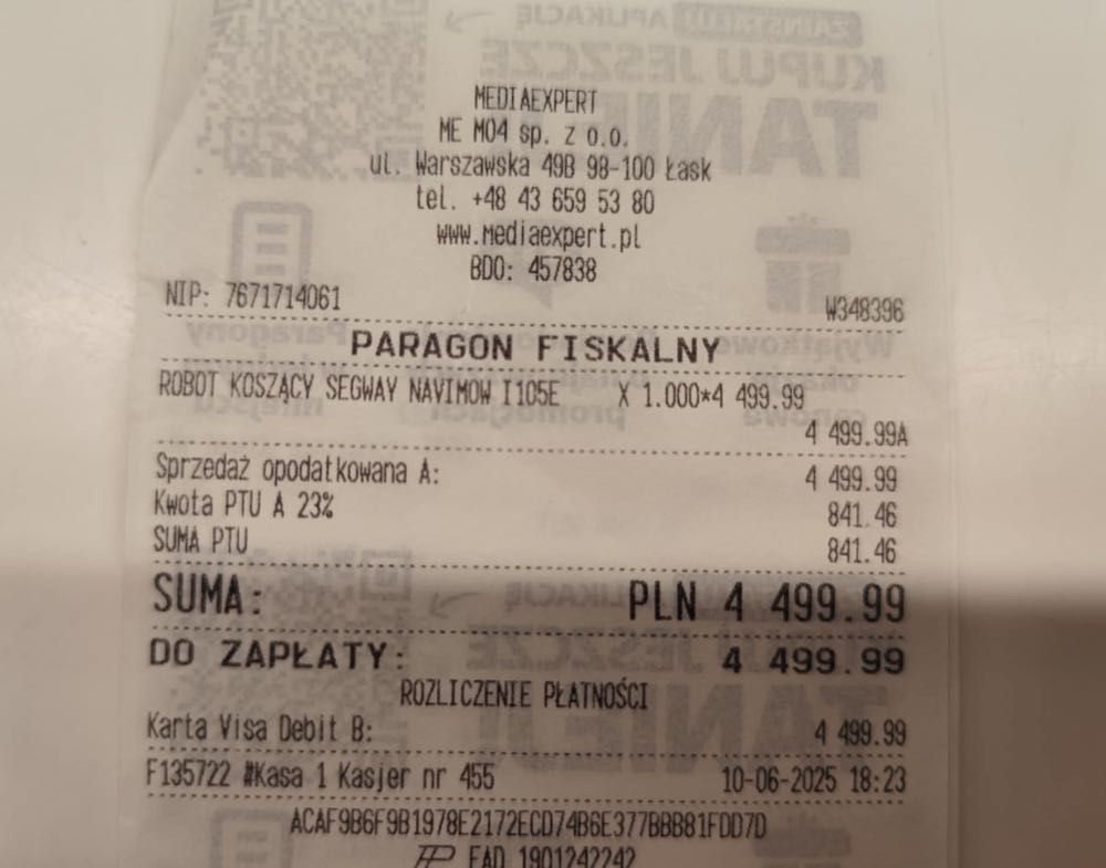 SEGWAY NAVIMOW i105e robot koszący, garaż GWARANCJA
