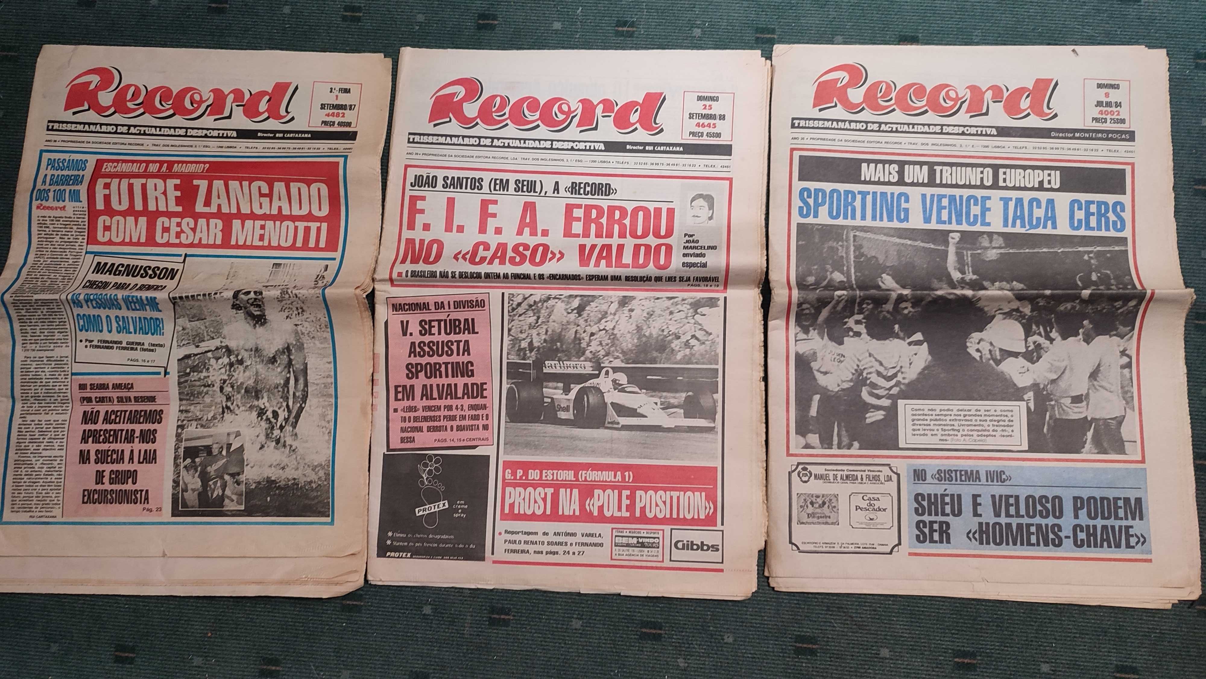 5 Jornais Record dos anos 80