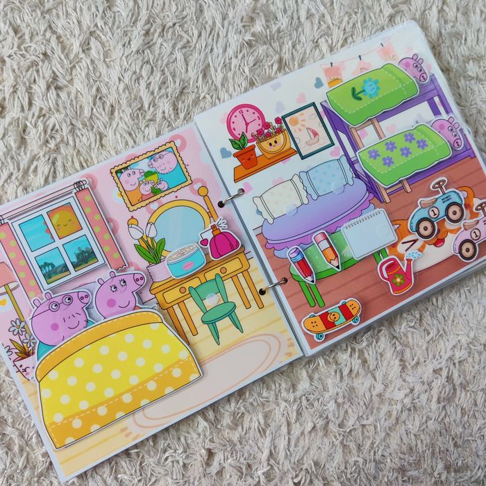 Свинка Пепа альбом на липучках гра на липучках Тока бока