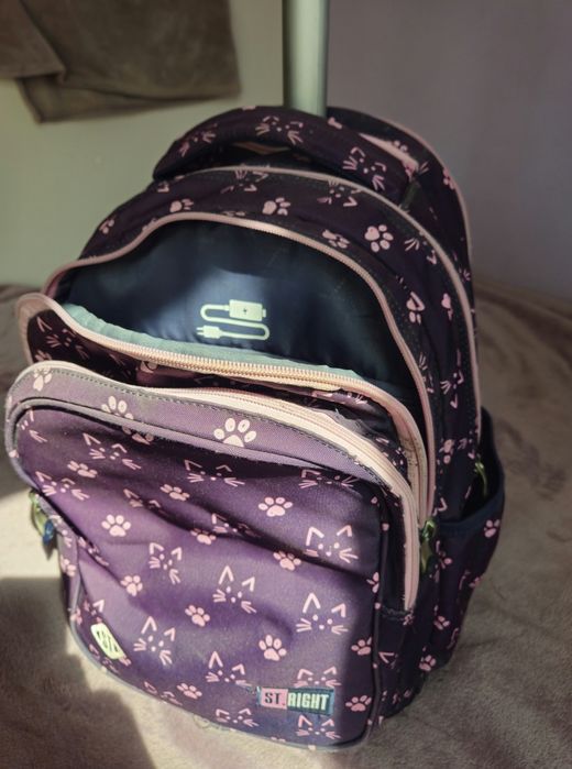 ST.RIGHT Plecak na kółkach szkolny wielokomorowy KOTY