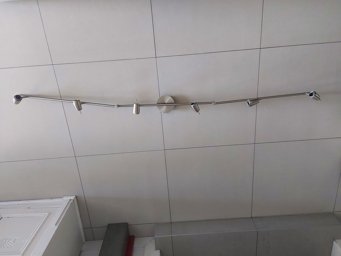 Lampa sufitowa stal szczotkowana 2 sztuki