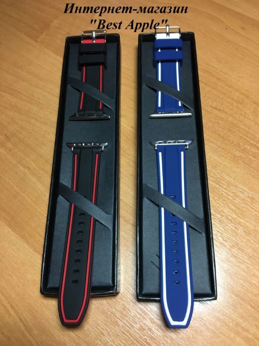 New Style Силиконовый Двух-Цветный ремешок-браслет для Apple WATCH