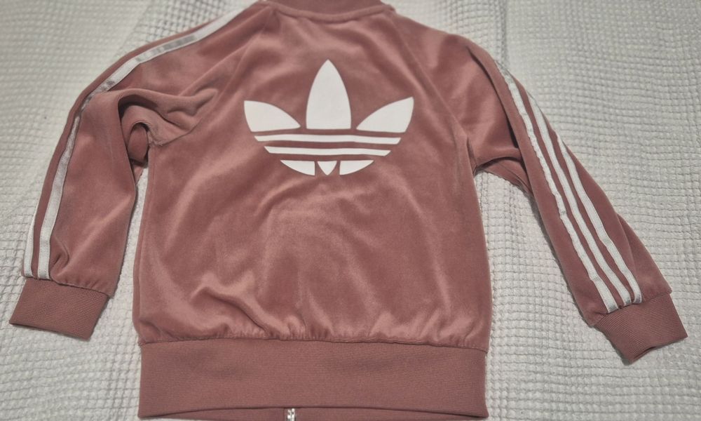 Dresik 92-98 adidas welurowa bluza plus legginsy