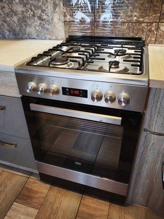Газова | газовая плита з нержавійки Beko FSM62331DXT. Доставлю!