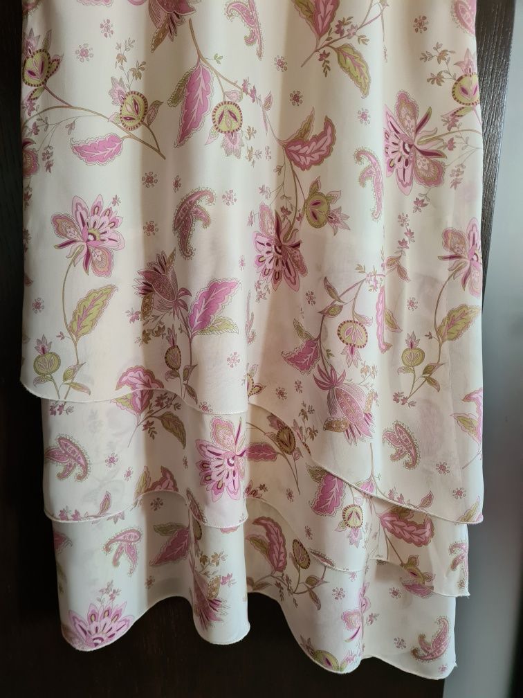 Sukienka midi Orsay 38 wiskoza falbany boho wesele