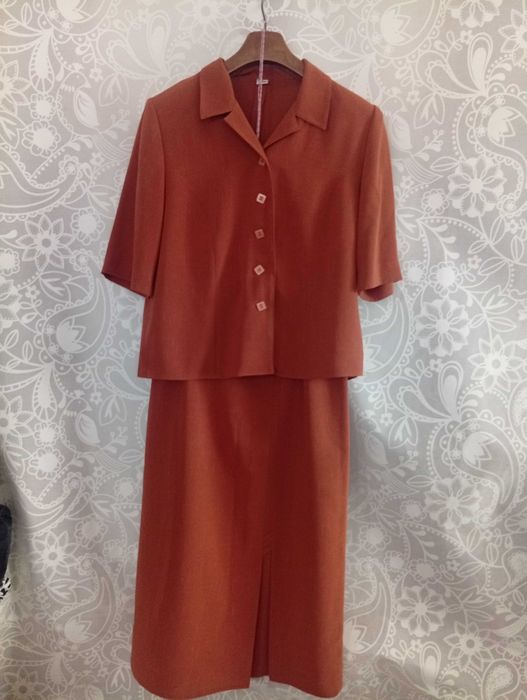 Oltre garsonka żakiet + spódnica w kolorze rudości