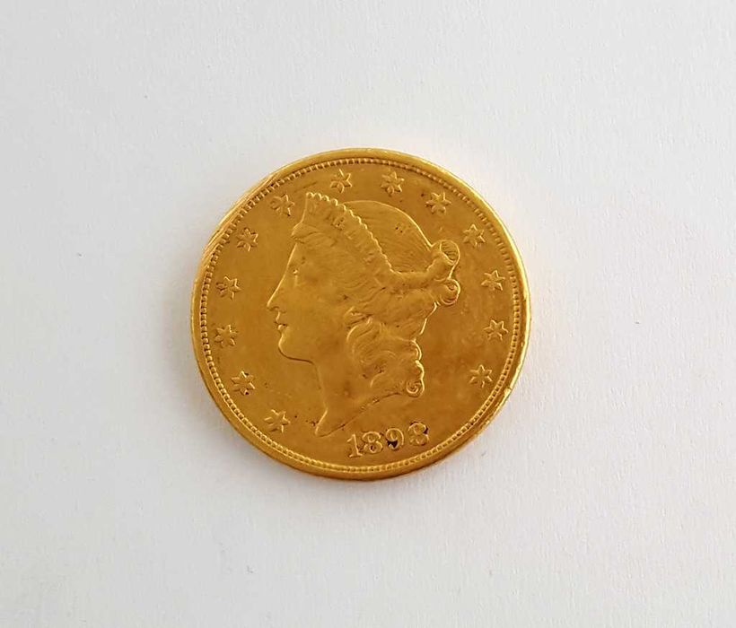 Złota moneta 20 Dolarów 1898/S San Francisco, Liberty - Ładna