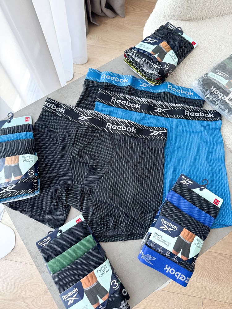 Чоловічі труси боксери Reebok,три шт упаковка.Оригінал.Мужские трусы