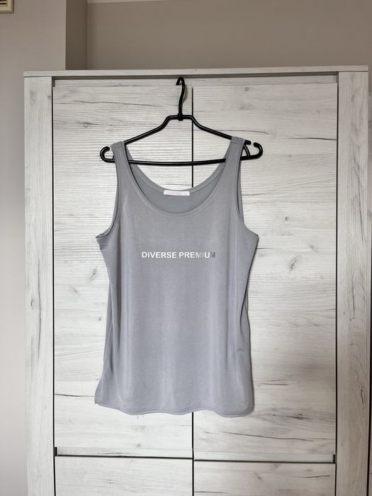 Szara koszulka L diverse na ramiączkach bluzka damska