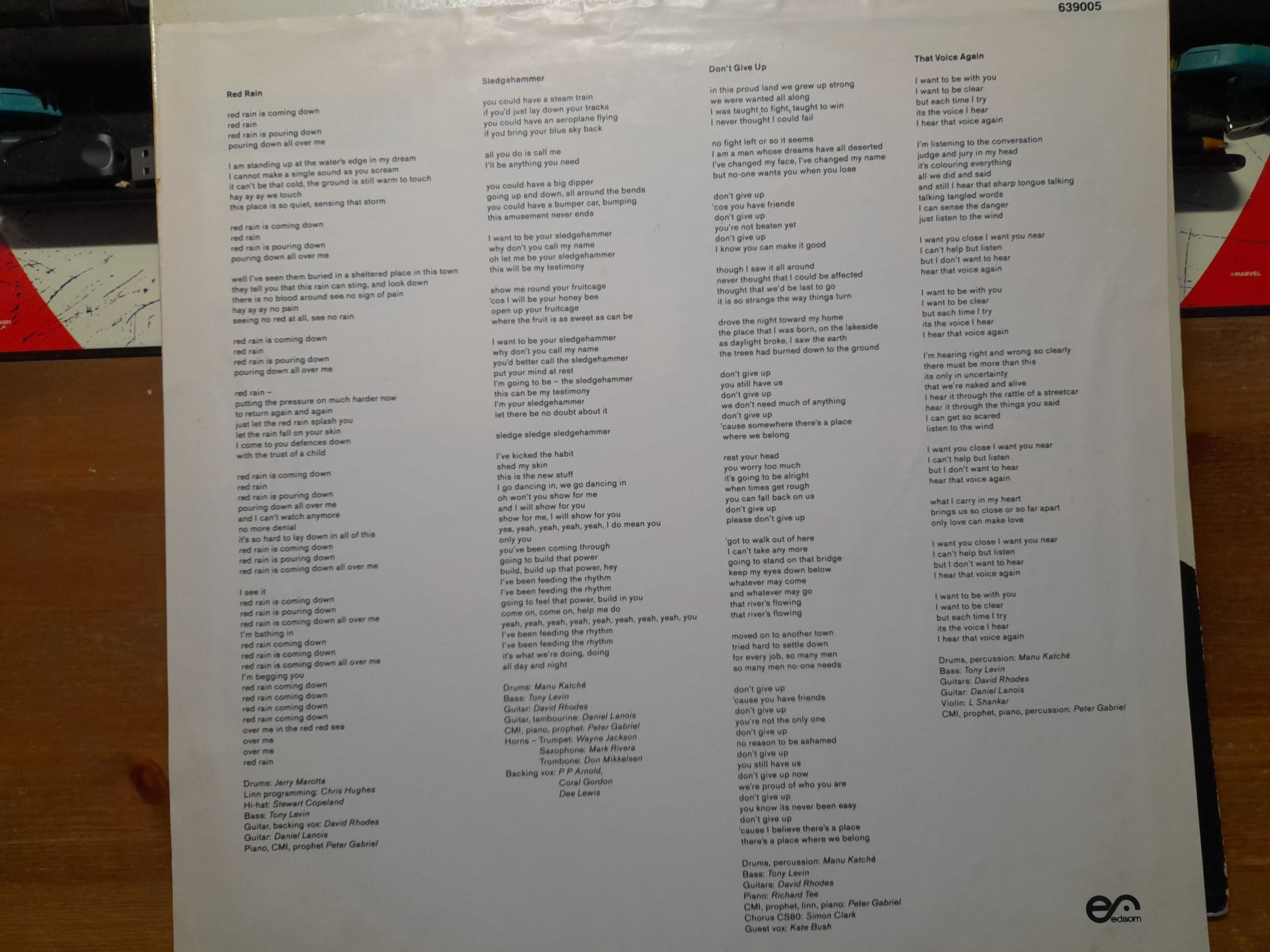 Disco  vinil antigo gravação original do Peter Gabriel (SO) da Virgin.