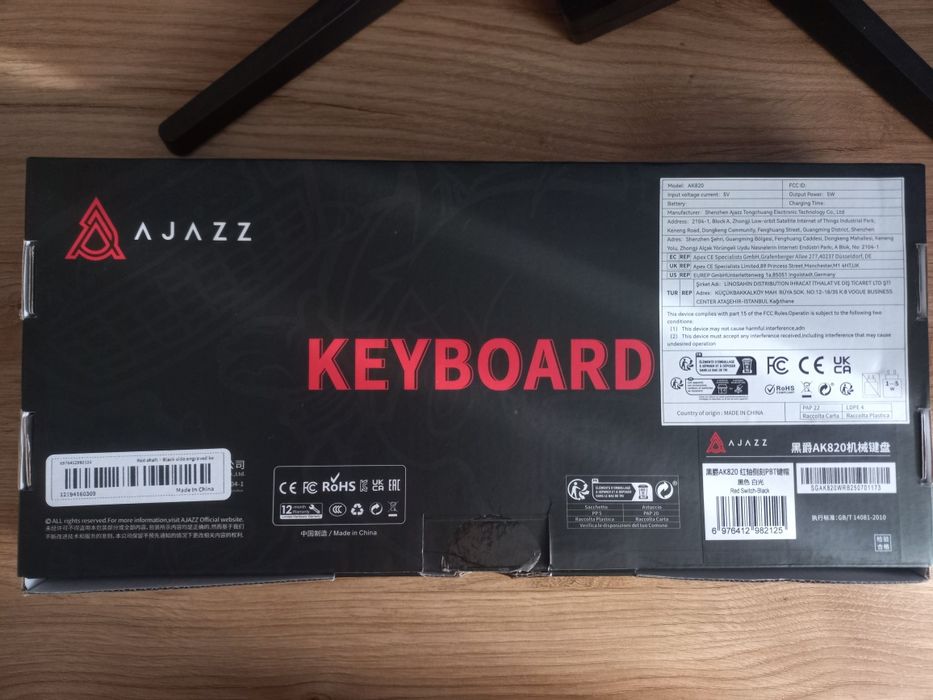 Клавіатура AJAZZ AK820 WHITE LIGHT 75% (провідна)