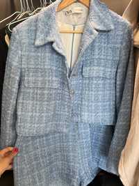 Твидовый комбинезон с пиджаком костюм Zara