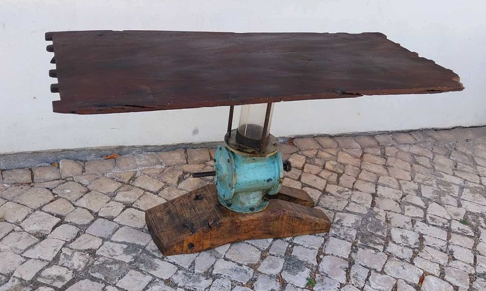 Mesa/Secretária INDUSTRIAL VINTAGE a partir de Antiga Eclusa Farinha