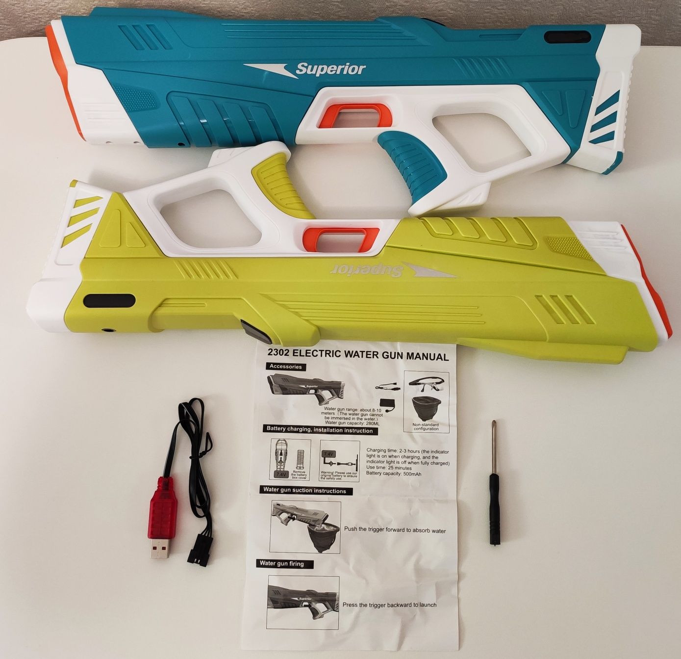 Бластер Superior Water Gun автоматичний електричний водяний пістолет