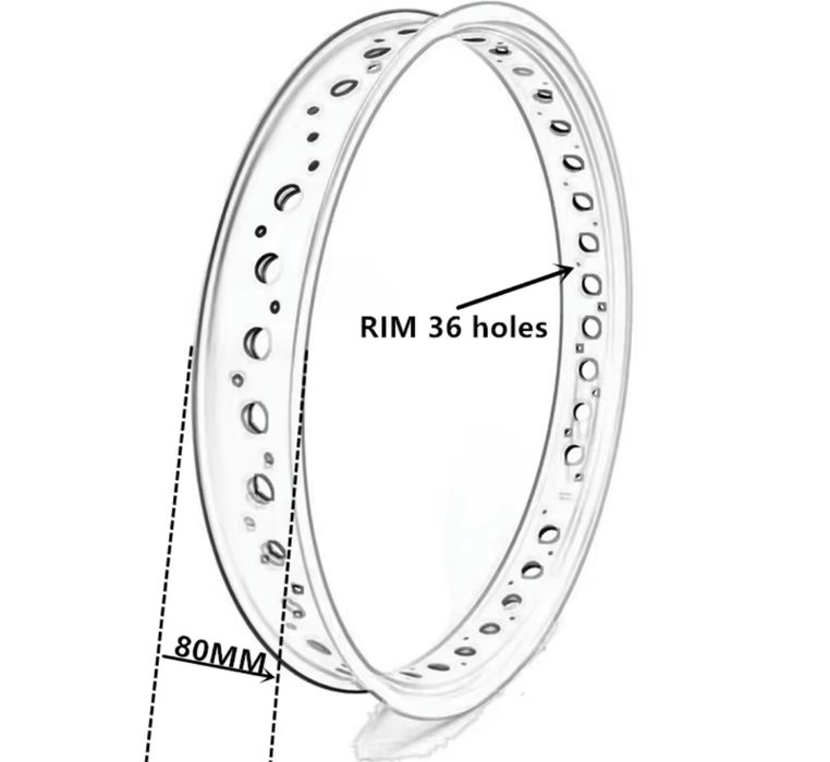Обод для фетбайка fatbike подвійний 80мм 26*4.0 26x4 алюміній сплав