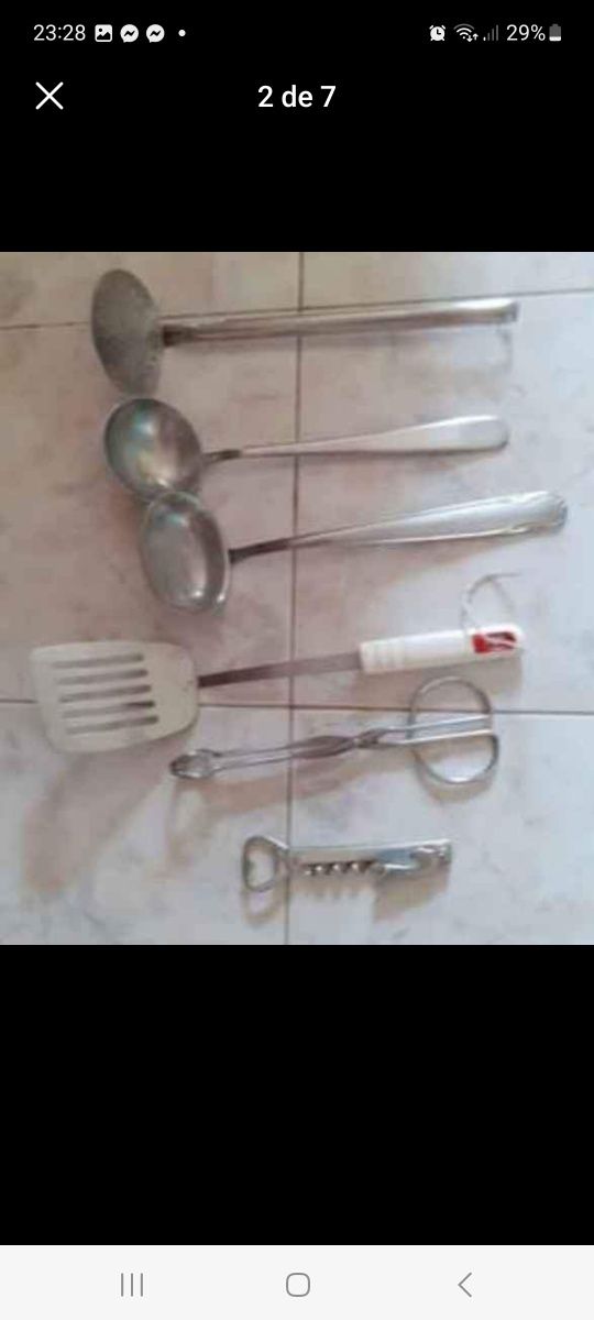 Vários utensílios de cozinha