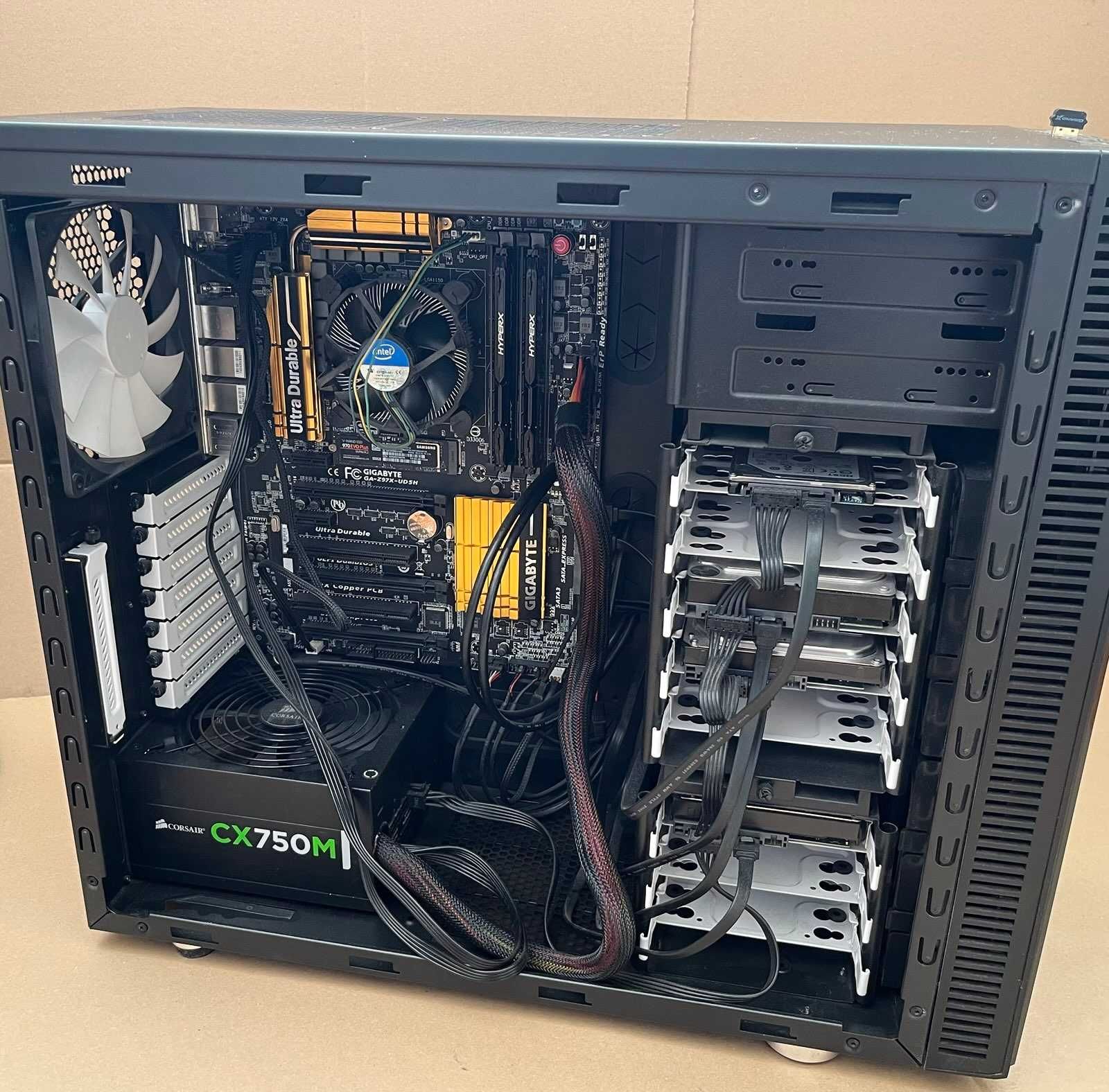 ПК Fractal Design, Gigabyte Z97X-UD5H, Intel Core i5-4690, 32GB RAM