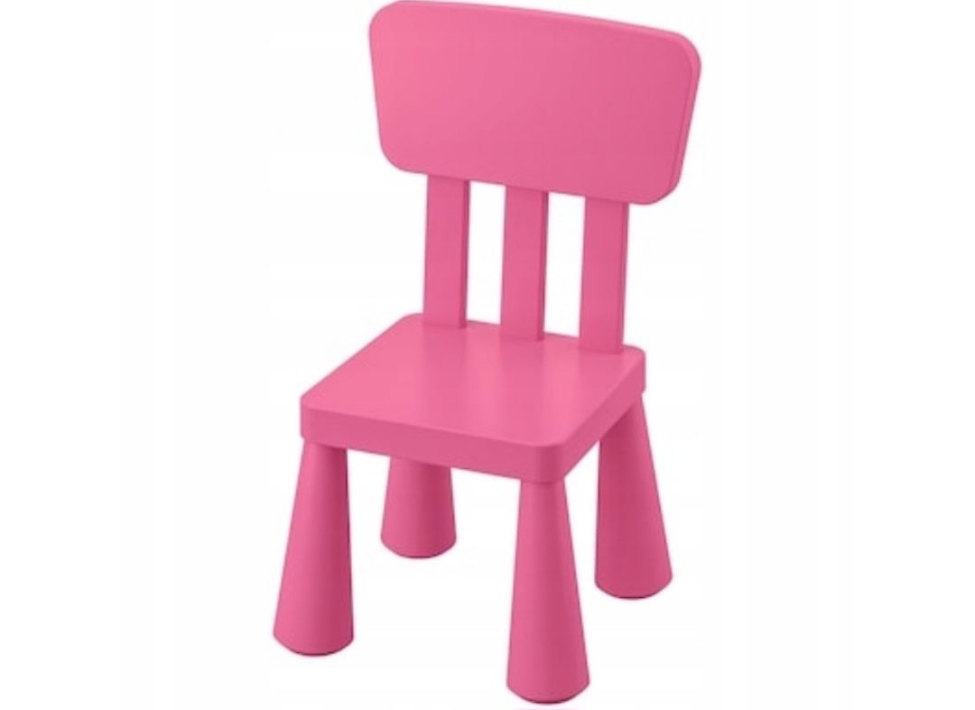 Stolik IKEA kawowy + krzesełko Mammut różowe