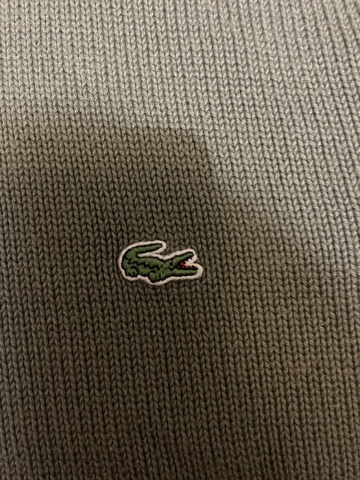 Чудовий оливковий вʼязаний свитер Lacoste