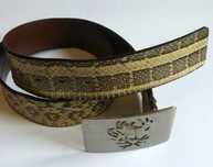 Tiger of Sweden pasek na bolec vintage, snake's ,101x5,5