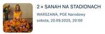 2 bilety SANAH 20.09 płyta