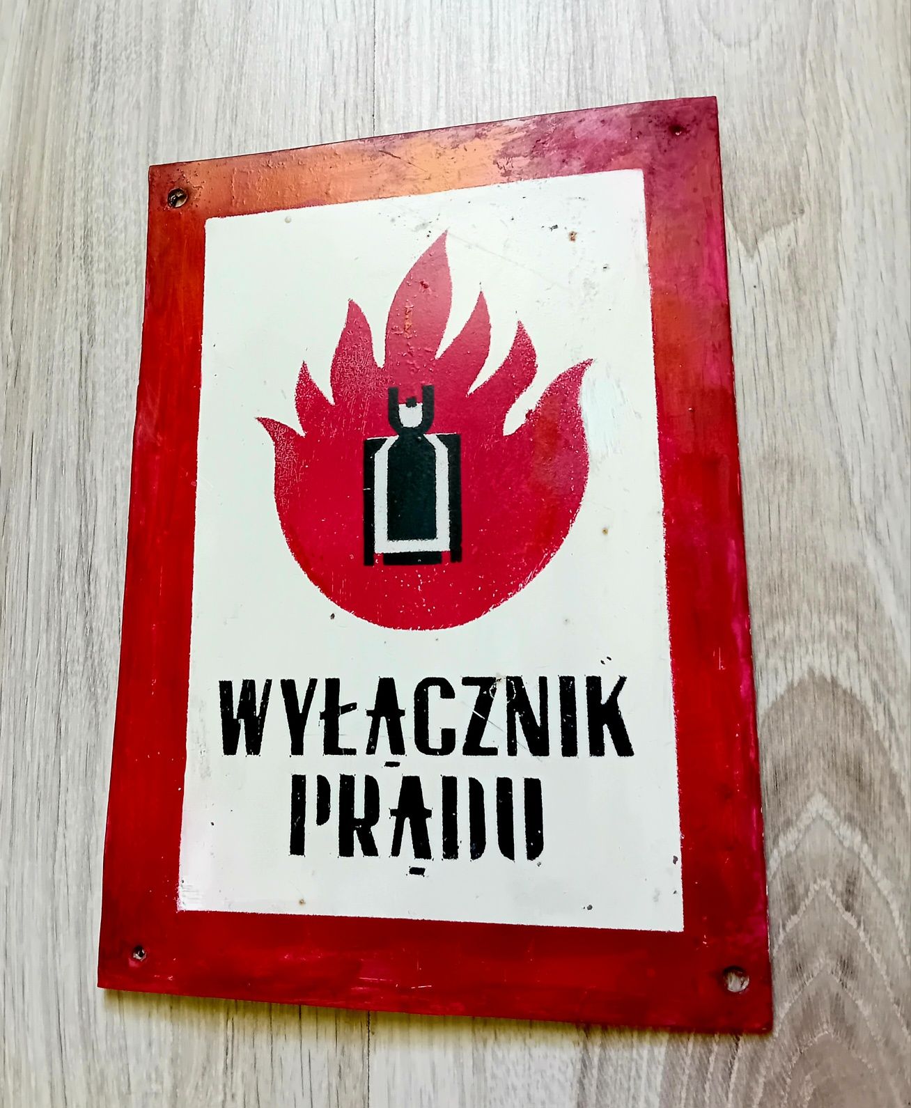 Tabliczka blaszana PRL