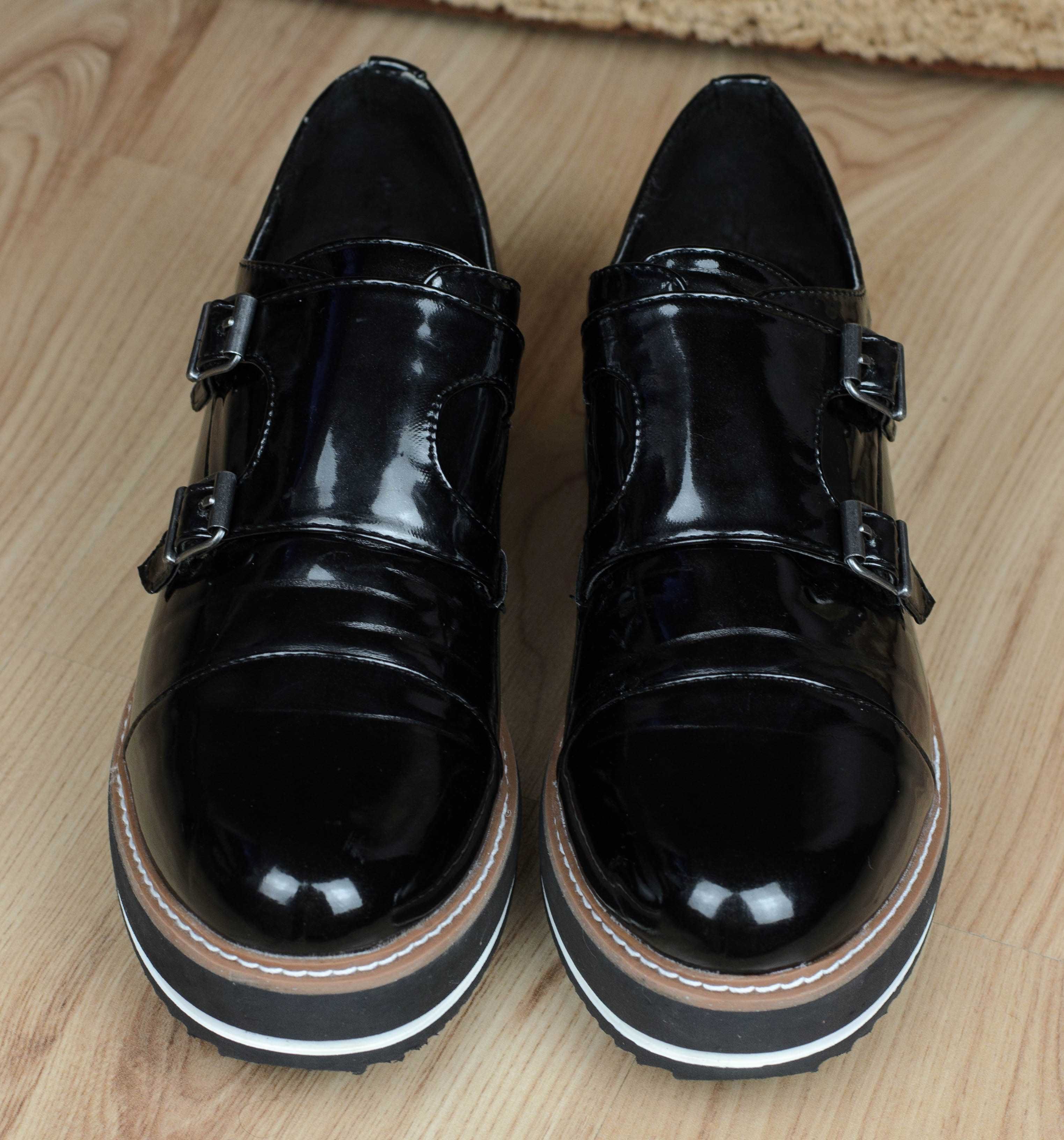 Женские туфли монки на платформе Exe Португалия 40 р. 25,5 см.