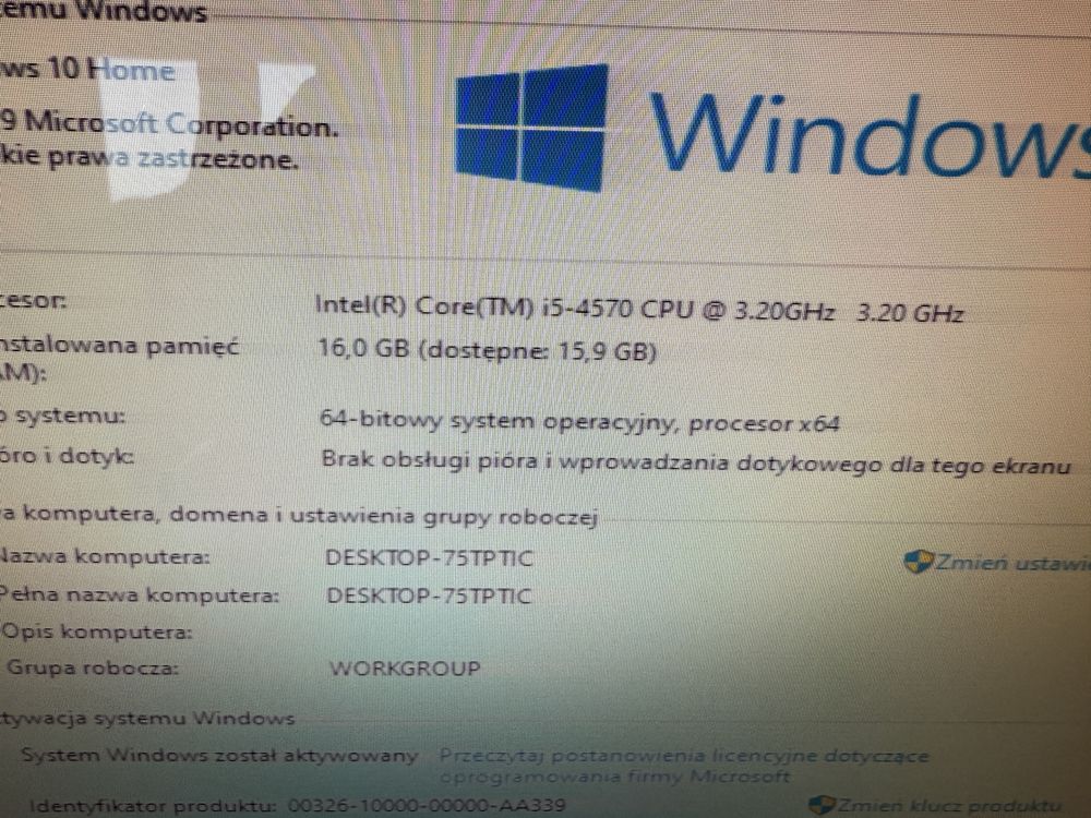 Komputer stacjonarny pc i5-4570, gtx570+monitor
