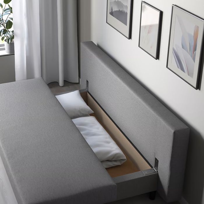 Sofa cama ikea 3 lugares com almofadas - usado