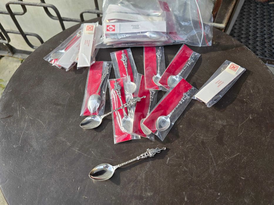 Stara posrebrzana łyżeczka plater gitara NOWA