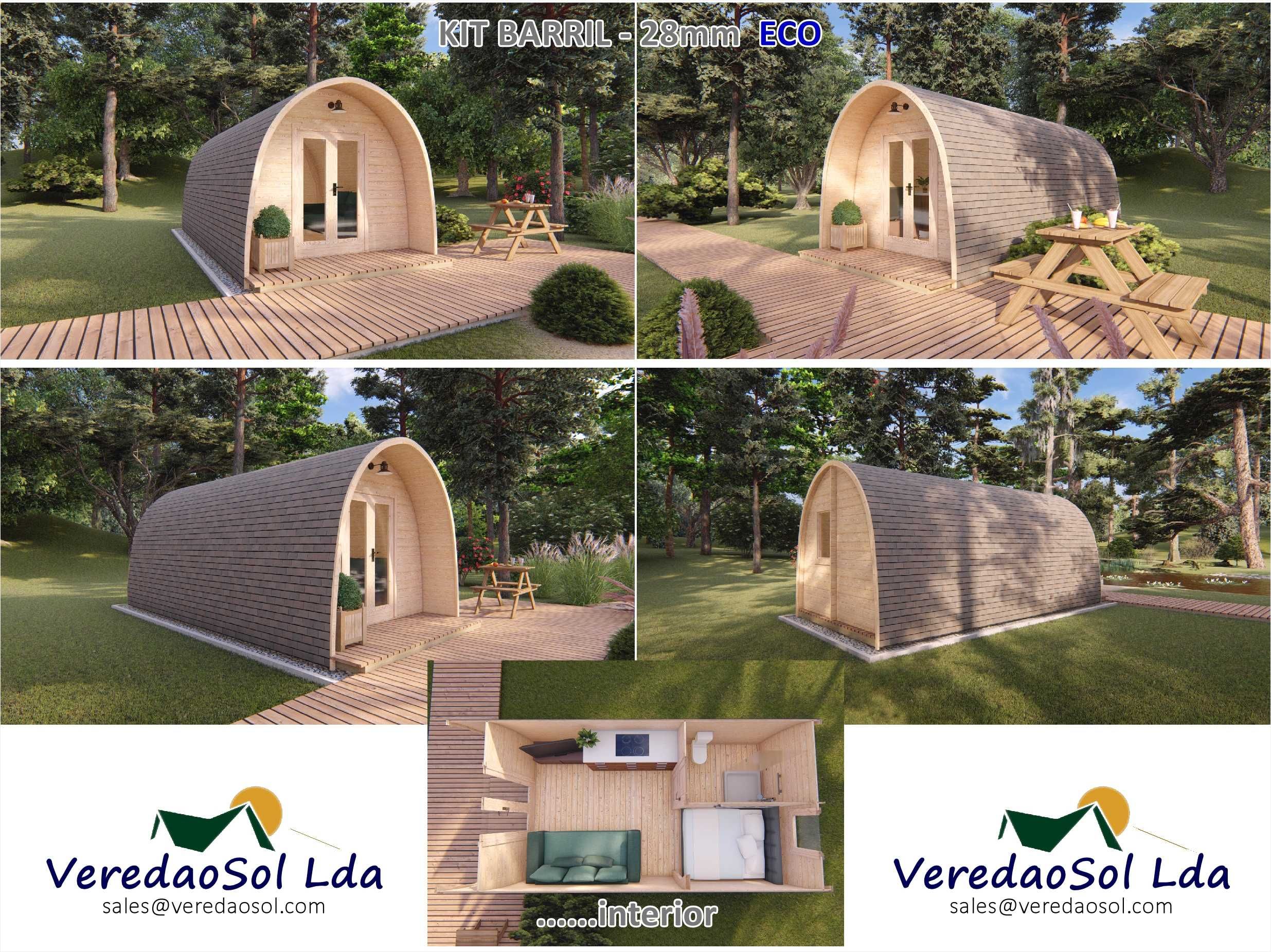 Casa Madeira KIT BARRIL / Kokon 28/44mm - Coberta 19.4m² - ECO