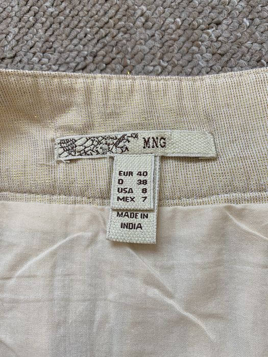 Spódnica bawełniana Mango na zimę plisowana rozkloszowana kolor M/L