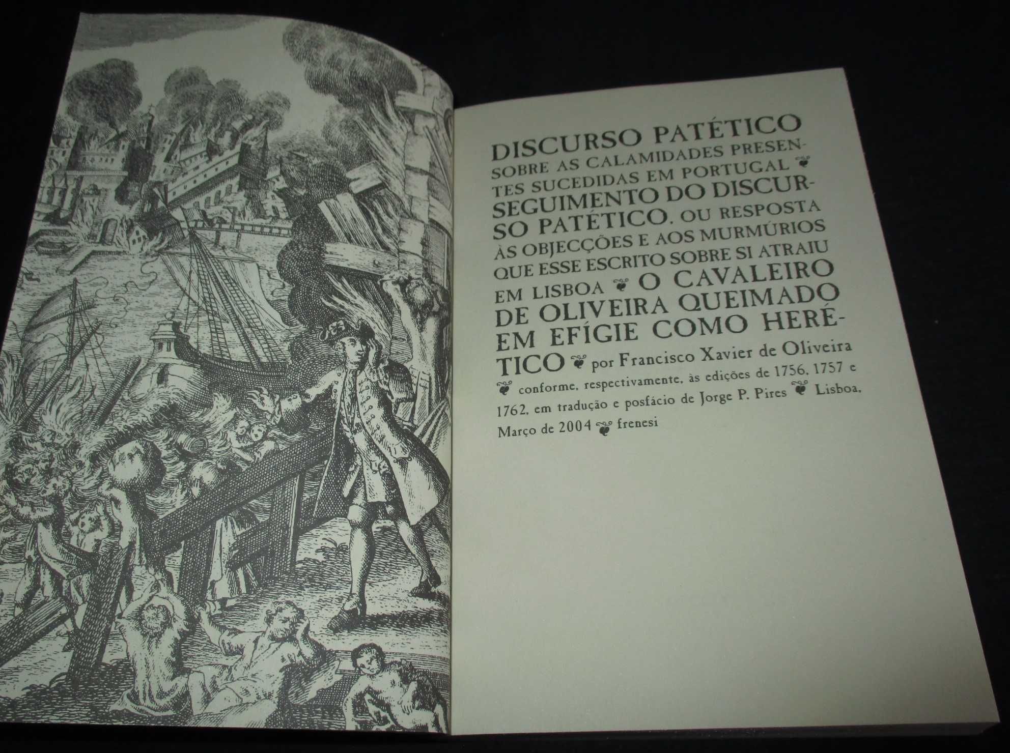 Livro Discurso Patético sobre as Calamidades presentes em Portugal