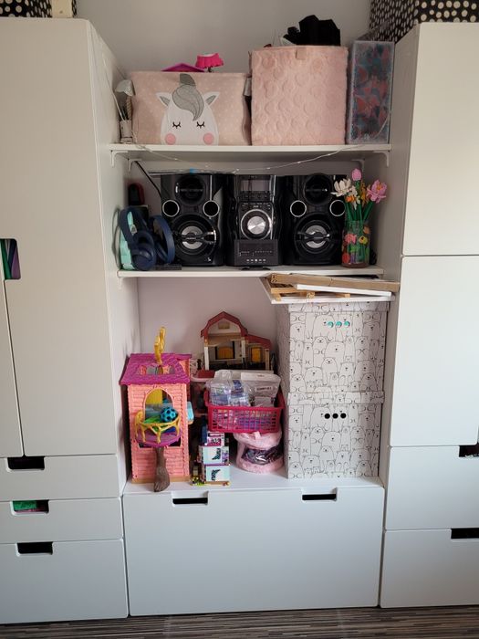 Ikea zestaw mebli modułowych białych