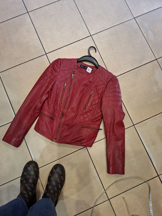 Ramoneska skórzana M stan bardzo dobry wymiary na zdjęciach