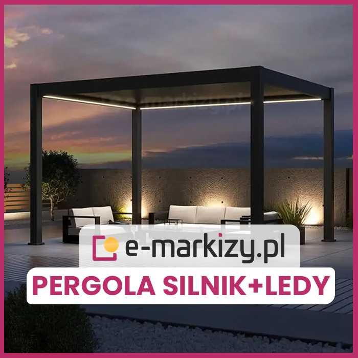 Mega pergola lamelowa do 8m - zadaszenie XXL na duże tarasy i ogrody