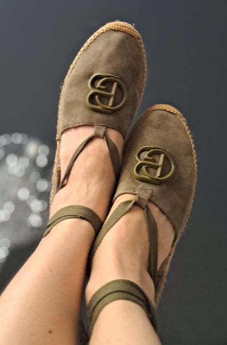 Nowe espadryle Baldinini skórzane